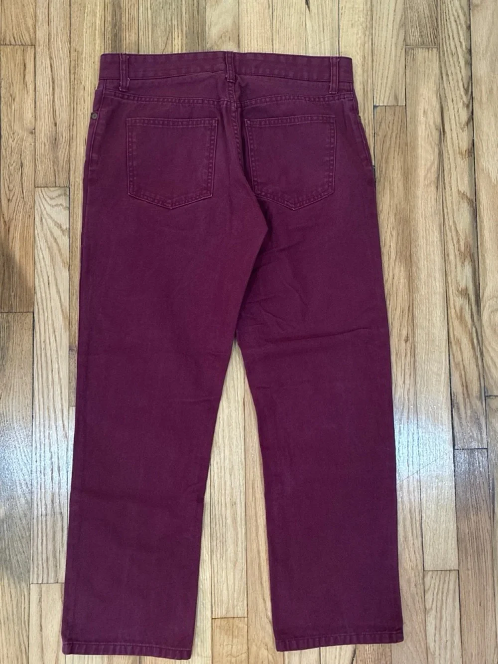 Y2K Tommy Hilfiger Men's burgundy Straight-Leg Jeans
